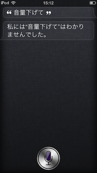 「音量下げて」「私には『音量下げて』はわかりませんでした。」
